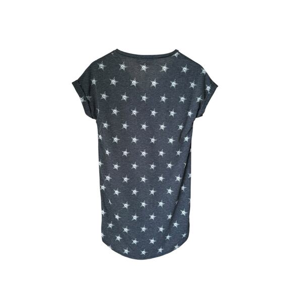 Antistar Star Short Sleeve V Neck Mini Tunic Relaxed Oversized Shirt Dress XS - Picture 3 of 4